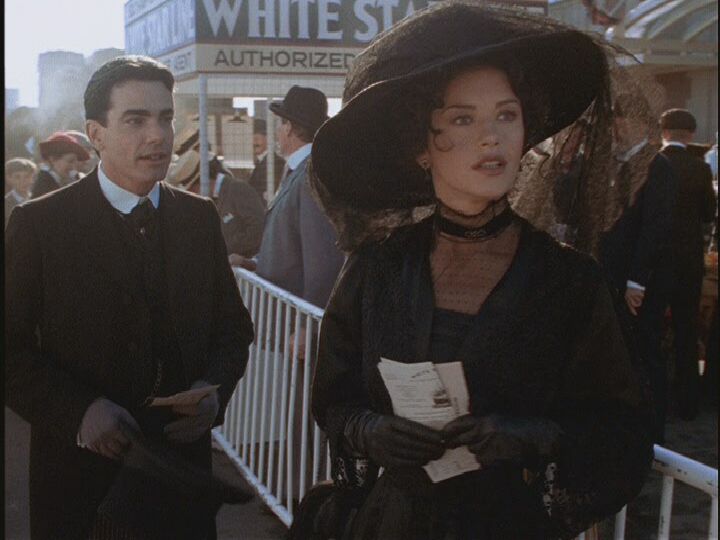 1996 Titanic Movie, Catherine Zeta-Jones, Peter Gallagher fashion